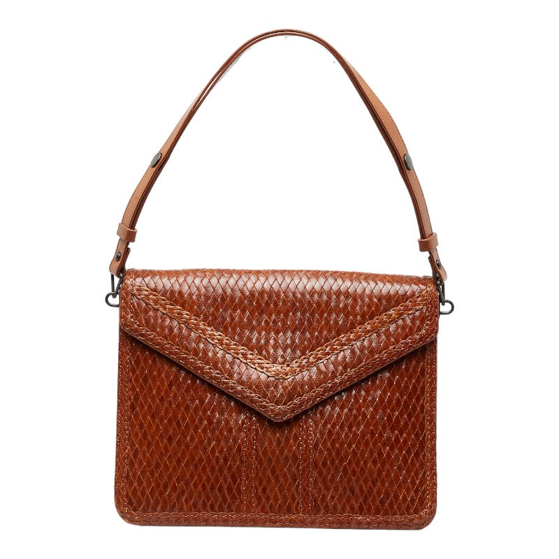 サンローラン ワンショルダーバッグ ブラウン レザー レディース SAINT LAURENT 【中古】