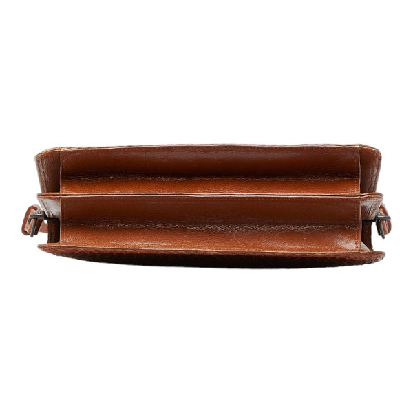 サンローラン ワンショルダーバッグ ブラウン レザー レディース SAINT LAURENT 【中古】