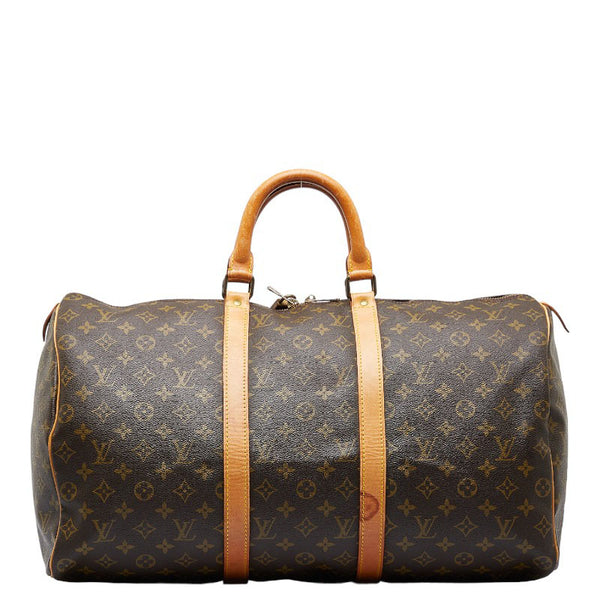 ルイ ヴィトン モノグラム キーポル50 ボストンバッグ M41426 ブラウン PVC レザー レディース LOUIS VUITTON 【中古】