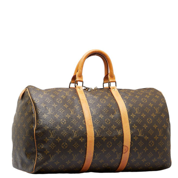 ルイ ヴィトン モノグラム キーポル50 ボストンバッグ M41426 ブラウン PVC レザー レディース LOUIS VUITTON 【中古】