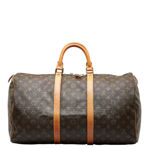 ルイ ヴィトン モノグラム キーポル50 ボストンバッグ M41426 ブラウン PVC レザー レディース LOUIS VUITTON 【中古】