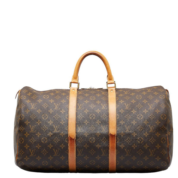 ルイ ヴィトン モノグラム キーポル50 ボストンバッグ M41426 ブラウン PVC レザー レディース LOUIS VUITTON 【中古】
