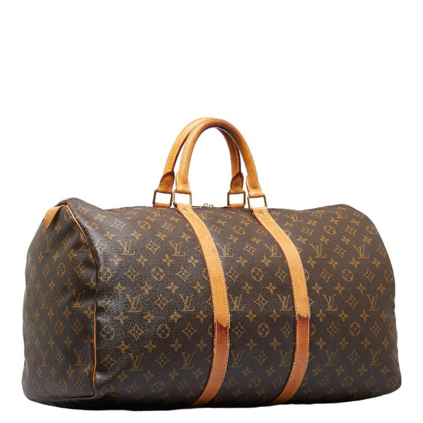 ルイ ヴィトン モノグラム キーポル50 ボストンバッグ M41426 ブラウン PVC レザー レディース LOUIS VUITTON 【中古】