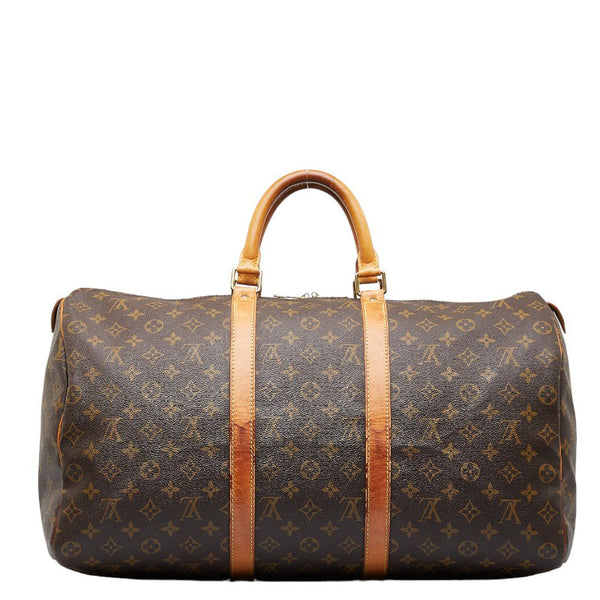 ルイ ヴィトン モノグラム キーポル50 ボストンバッグ M41426 ブラウン PVC レザー レディース LOUIS VUITTON 【中古】