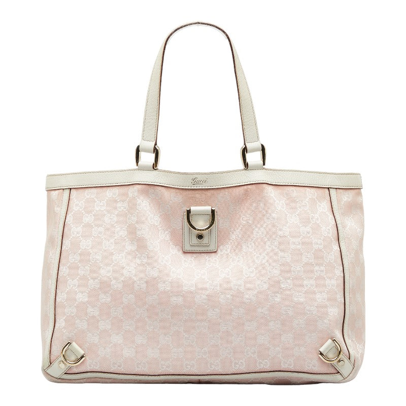 グッチ GGキャンバス アビー トートバッグ ショルダーバッグ 141472 ピンク キャンバス レザー レディース GUCCI 【中古】