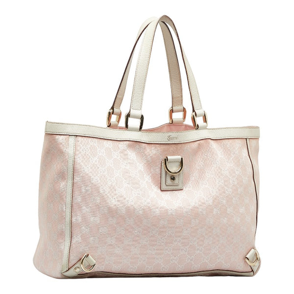 グッチ GGキャンバス アビー トートバッグ ショルダーバッグ 141472 ピンク キャンバス レザー レディース GUCCI 【中古】