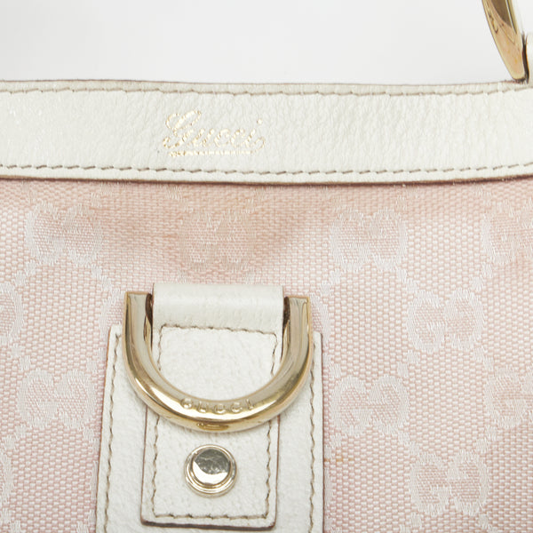 グッチ GGキャンバス アビー トートバッグ ショルダーバッグ 141472 ピンク キャンバス レザー レディース GUCCI 【中古】