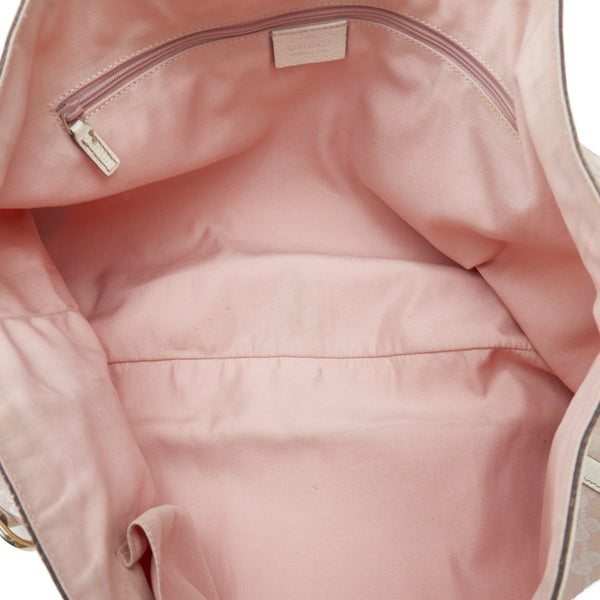 グッチ GGキャンバス アビー トートバッグ ショルダーバッグ 141472 ピンク キャンバス レザー レディース GUCCI 【中古】