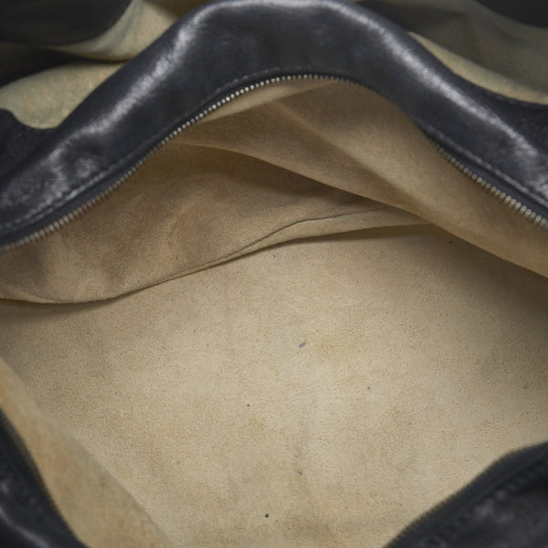 ボッテガヴェネタ イントレチャート ワンショルダーバッグ ブラック レザー レディース BOTTEGAVENETA 【中古】