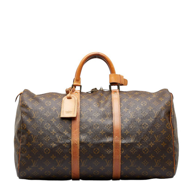 ルイ ヴィトン モノグラム キーポル50 ボストンバッグ M41426 ブラウン PVC レザー レディース LOUIS VUITTON 【中古】