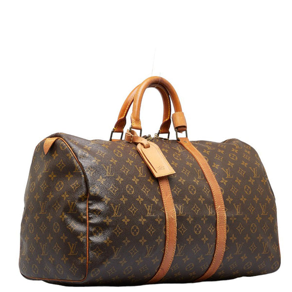 ルイ ヴィトン モノグラム キーポル50 ボストンバッグ M41426 ブラウン PVC レザー レディース LOUIS VUITTON 【中古】