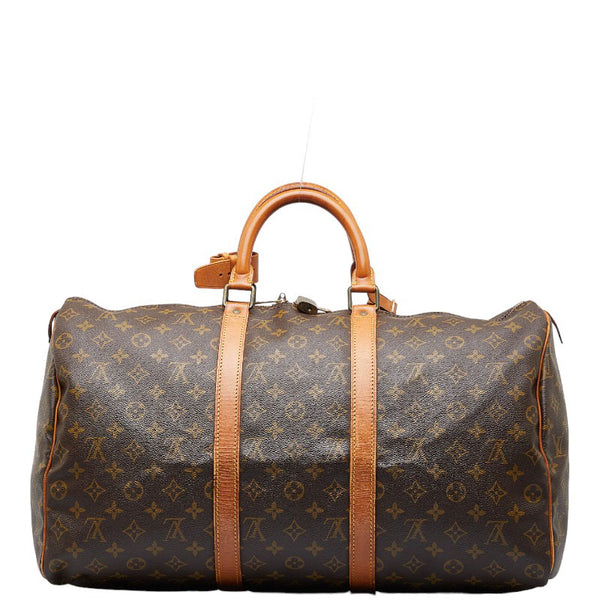 ルイ ヴィトン モノグラム キーポル50 ボストンバッグ M41426 ブラウン PVC レザー レディース LOUIS VUITTON 【中古】
