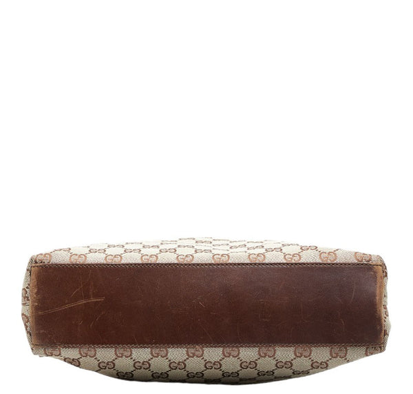 グッチ GGキャンバス ニュージャッキー ハンドバッグ ワンショルダーバッグ 110291 ベージュ ブラウン  キャンバス レザー レディース GUCCI 【中古】