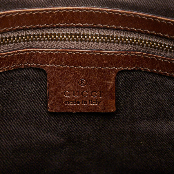 グッチ GGキャンバス ニュージャッキー ハンドバッグ ワンショルダーバッグ 110291 ベージュ ブラウン  キャンバス レザー レディース GUCCI 【中古】