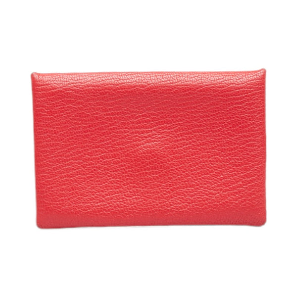 エルメス カルヴィ コインケース カードケース ルージュカザック レッド ヴォーエプソン レディース HERMES 【中古】