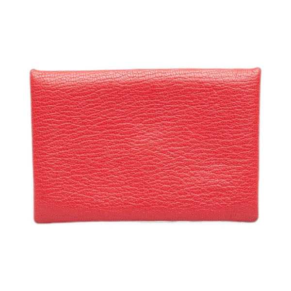 エルメス カルヴィ コインケース カードケース ルージュカザック レッド ヴォーエプソン レディース HERMES 【中古】