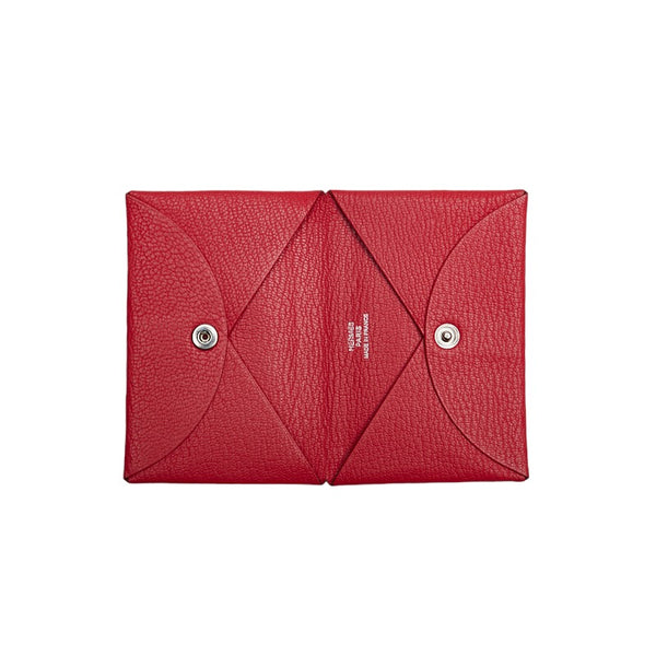 エルメス カルヴィ コインケース カードケース ルージュカザック レッド ヴォーエプソン レディース HERMES 【中古】