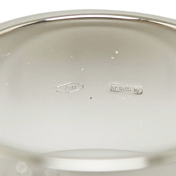 グッチ GGモチーフ アイコンリング ワイド リング 指輪 K18WG ホワイトゴールド メンズ GUCCI 【中古】