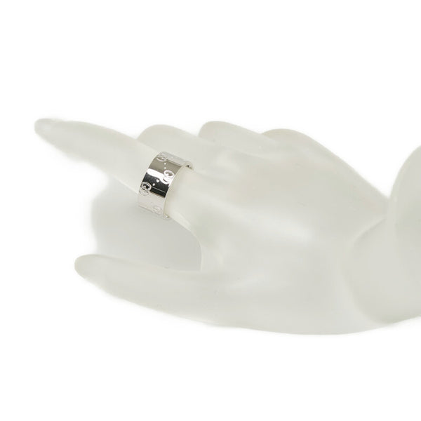 グッチ GGモチーフ アイコンリング ワイド リング 指輪 K18WG ホワイトゴールド メンズ GUCCI 【中古】