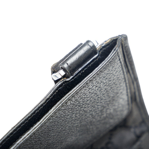 グッチ GGキャンバス 斜め掛け ショルダーバッグ 27639 ブラック キャンバス レザー レディース GUCCI 【中古】