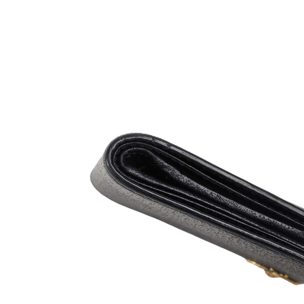 グッチ アニマリエ ビー 蜂 二つ折り財布 折り畳み財布 522915 ブラック レザー メンズ GUCCI 【中古】