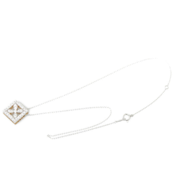 ミキモト K18WG ホワイトゴールド K18PG ピンクゴールド ダイヤ0.96ct ネックレス レディース MIKIMOTO 【中古】