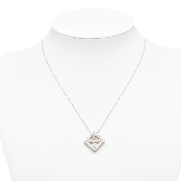 ミキモト K18WG ホワイトゴールド K18PG ピンクゴールド ダイヤ0.96ct ネックレス レディース MIKIMOTO 【中古】