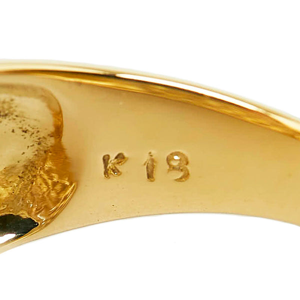 K18YG イエローゴールド ダイヤ2.00ct リング 指輪 レディース 14号 【中古】