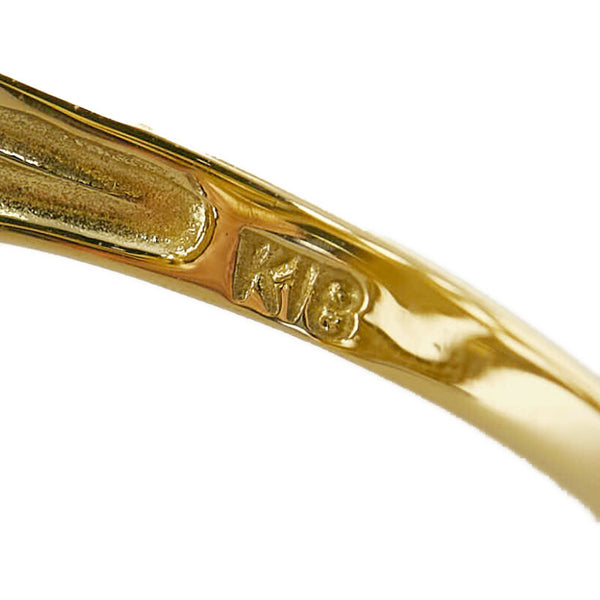 K18YG イエローゴールド バタフライ リング 指輪 レディース 11.5号 【中古】