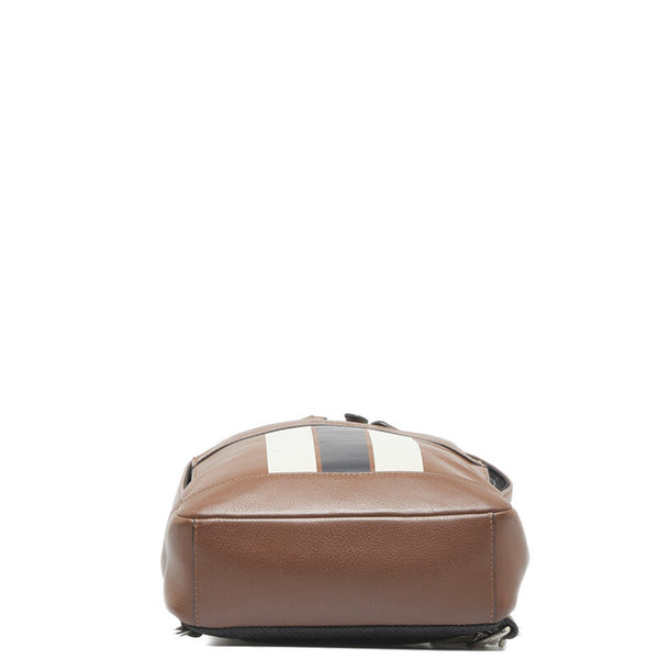 コーチ チャールズ ヴァーシティ ボディバッグ F72226 ブラウン マルチカラー レザー メンズ COACH 【中古】