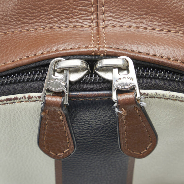 コーチ チャールズ ヴァーシティ ボディバッグ F72226 ブラウン マルチカラー レザー メンズ COACH 【中古】