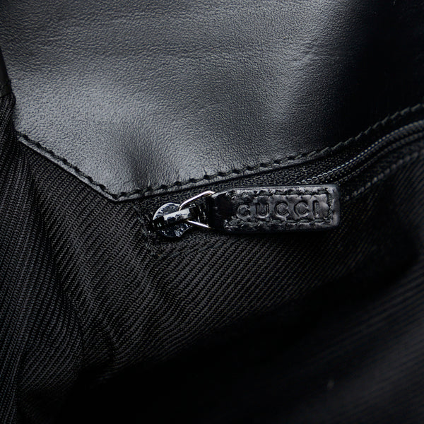 グッチ GGキャンバス ジャッキー ハンドバッグ ショルダーバッグ 002 1067 ブラック キャンバス レザー レディース GUCCI 【中古】