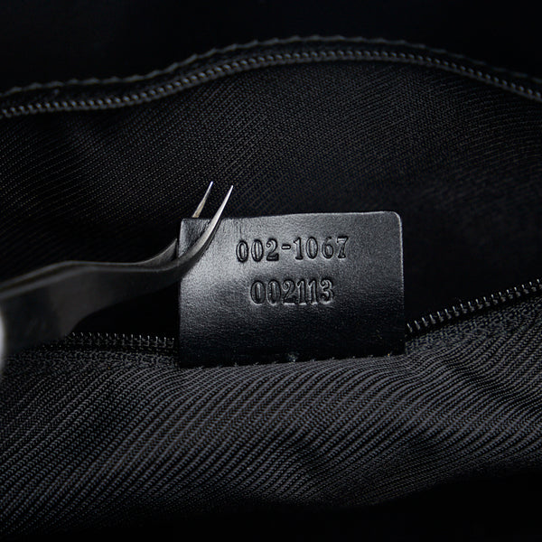 グッチ GGキャンバス ジャッキー ハンドバッグ ショルダーバッグ 002 1067 ブラック キャンバス レザー レディース GUCCI 【中古】