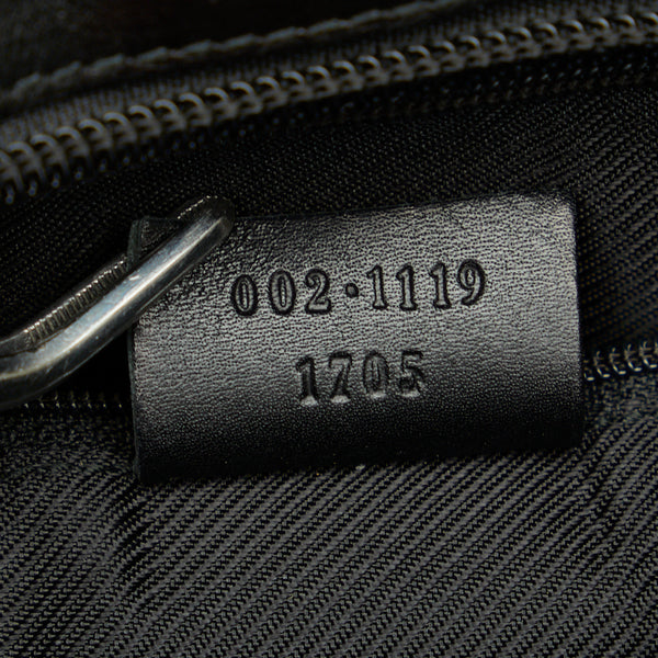 グッチ GGキャンバス ハンドバッグ 002 1119 ブラック キャンバス レザー レディース GUCCI 【中古】