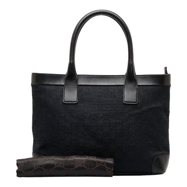 グッチ GGキャンバス ハンドバッグ 002 1119 ブラック キャンバス レザー レディース GUCCI 【中古】