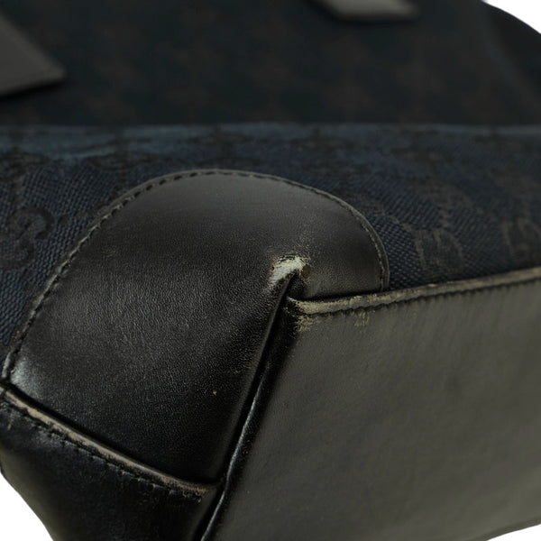 グッチ GGキャンバス ハンドバッグ 002 1119 ブラック キャンバス レザー レディース GUCCI 【中古】