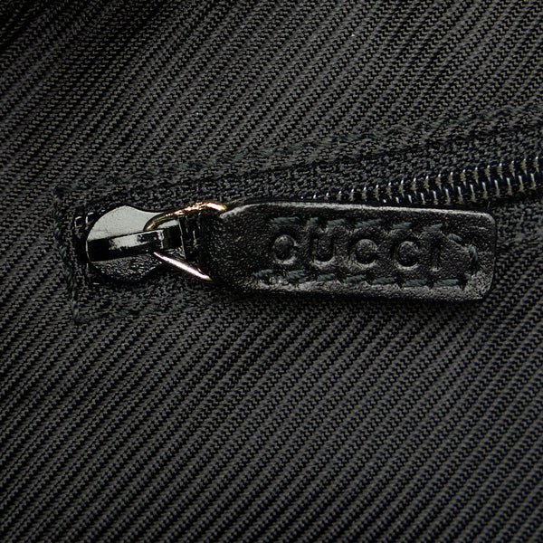 グッチ GGキャンバス ハンドバッグ 002 1119 ブラック キャンバス レザー レディース GUCCI 【中古】