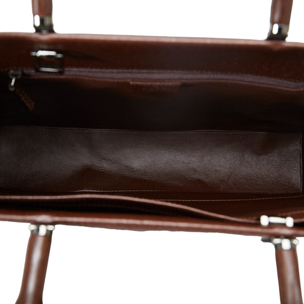 グッチ バンブー ハンドバッグ ビジネスバッグ 002・1034 ブラウン レザー レディース GUCCI 【中古】