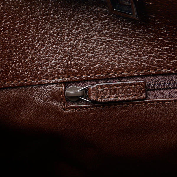 グッチ バンブー ハンドバッグ ビジネスバッグ 002・1034 ブラウン レザー レディース GUCCI 【中古】