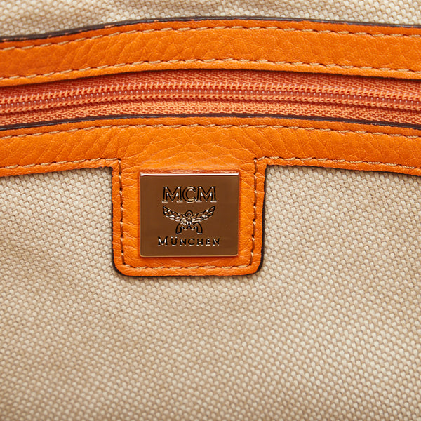 エム シー エム ハンドバッグ トートバッグ オレンジ レザー レディース MCM 【中古】