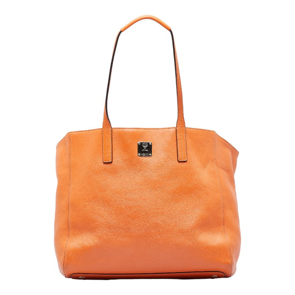 エム シー エム ハンドバッグ トートバッグ オレンジ レザー レディース MCM 【中古】