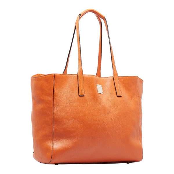 エム シー エム ハンドバッグ トートバッグ オレンジ レザー レディース MCM 【中古】