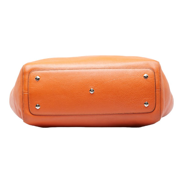 エム シー エム ハンドバッグ トートバッグ オレンジ レザー レディース MCM 【中古】