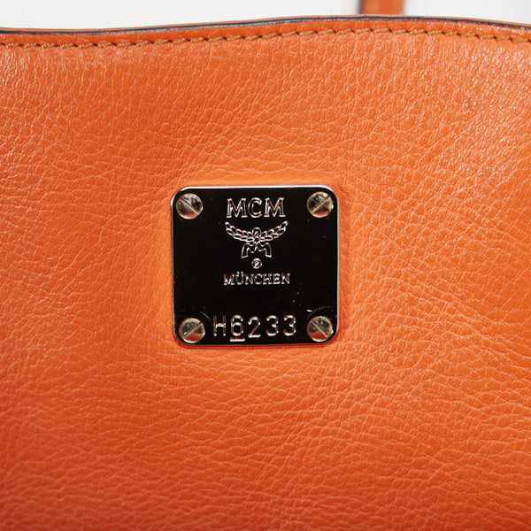 エム シー エム ハンドバッグ トートバッグ オレンジ レザー レディース MCM 【中古】