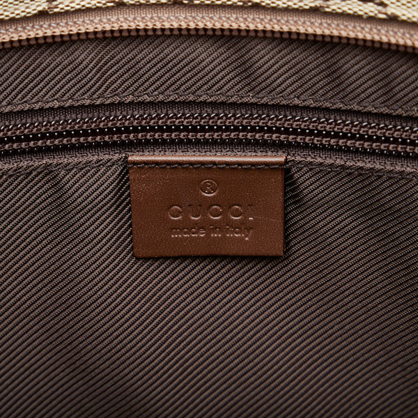 グッチ GGキャンバス ハンドバッグ トートバッグ 90481 ベージュ キャンバス レザー レディース GUCCI 【中古】