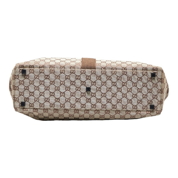 グッチ GGキャンバス ハンドバッグ トートバッグ 90481 ベージュ キャンバス レザー レディース GUCCI 【中古】
