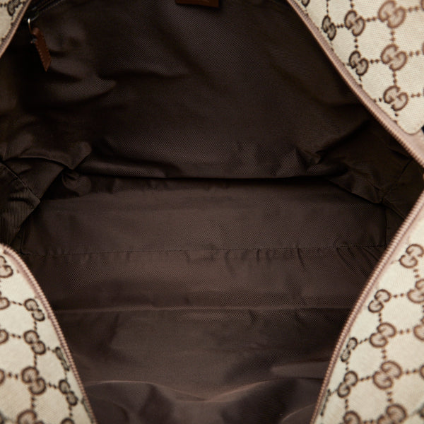 グッチ GGキャンバス ハンドバッグ トートバッグ 90481 ベージュ キャンバス レザー レディース GUCCI 【中古】