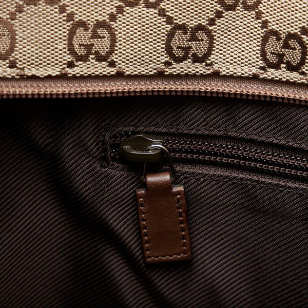 グッチ GGキャンバス ハンドバッグ トートバッグ 90481 ベージュ キャンバス レザー レディース GUCCI 【中古】