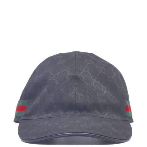 グッチ オリジナルGGキャンバス キャップ ベースボールキャップ 200035 ブラック キャンバス  GUCCI 【中古】