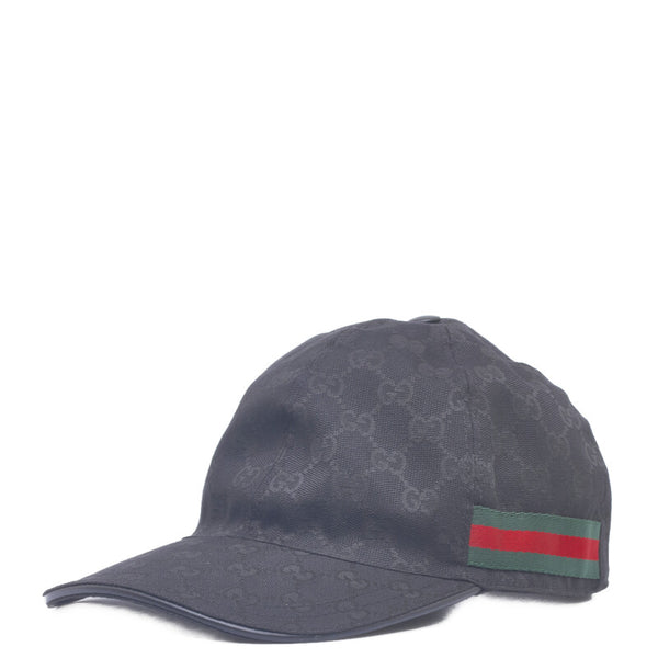 グッチ オリジナルGGキャンバス キャップ ベースボールキャップ 200035 ブラック キャンバス  GUCCI 【中古】